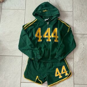 The Mayfair Group 444 Aligned Retro Sweatshirt and Sweatshorts Set